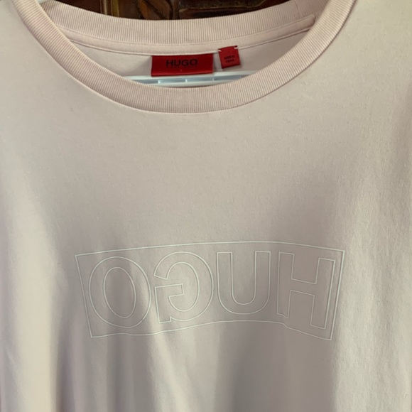 HUGO BOSS Baby Pink Reverse Hugo shirt XXL - Picture 7 of 9